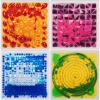imageArt3d Liquid Sensory Floor Tiles 30 x 30 cm Playroom Dance Floor Square Colourful 4 TilesMulticolored  4 Colors