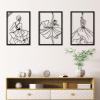 imageArt3d Set of 3 Black Metal Wall art Wall Decor for Living roomDining RoomHallway Dance Room Line Art Wall DcorDancer theme Wall Art StyleBlackdancer