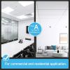 imageArt3d 10Pack Smooth Drop Ceiling Tile 2ft x 4ft  FireRated Waterproof Reusable  Premium PVC No Sag and Breakage  Cover 80 Sq Ft BlackWhite