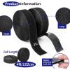 imageArt3d 16 Sets Hook and Loop Tape Sticky Back1 inx 4 in DoubleSided Adhesive StripHeavy DutyBlack