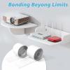 imageArt3d 16 Sets Hook and Loop Tape Sticky Back1 inx 4 in DoubleSided Adhesive StripHeavy DutyWhite