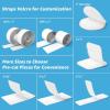 imageArt3d 16 Sets Hook and Loop Tape Sticky Back1 inx 4 in DoubleSided Adhesive StripHeavy DutyWhite