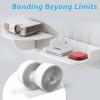 imageArt3d 16 Sets Hook and Loop Tape Sticky Back1 inx 4 in DoubleSided Adhesive StripHeavy DutyWhite