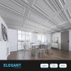 imageArt3d PVC Ceiling Tiles 2x2 Plastic Sheet in Argent Silver 12PackSilver
