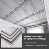 imageArt3d PVC Ceiling Tiles 2x2 Plastic Sheet in Argent Silver 12PackSilver