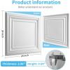 imageArt3d PVC Ceiling Tiles 2x2 Plastic Sheet in Argent Silver 12PackWhite 1