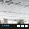 imageArt3d PVC Ceiling Tiles 2x2 Plastic Sheet in Argent Silver 12PackWhite