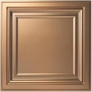 imageArt3d PVC Ceiling Tiles 2x2 Plastic Sheet in Argent Silver 12PackSilk Bronze