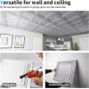 imageArt3d Drop Ceiling Tiles 24x48in Black 12PackBrushed Silver