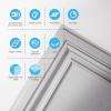 imageArt3d Drop Ceiling Tiles 24x48in White 12Pack Polyvinyl Chloride PVC Glue DownBrushed Silver