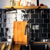 imageArt3d Peel and Stick Backsplash 10Pack Thickened Stick on Subway Tiles Faux Ceramic Tiles for Kitchen Bathroom White with Black GroutGlossy Black