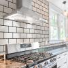 imageArt3d Peel and Stick Backsplash 10Pack Thickened Stick on Subway Tiles Faux Ceramic Tiles for Kitchen Bathroom White with Black GroutWhite with Black Grout