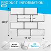 imageArt3d Peel and Stick Backsplash 10Pack Thickened Stick on Subway Tiles Faux Ceramic Tiles for Kitchen Bathroom White with Black GroutWhite with Black Grout