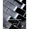 imageArt3d Peel and Stick Backsplash for Kitchen White Subway 10 Tiles Thicker DesignBlack