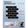imageArt3d Peel and Stick Backsplash for Kitchen White Subway 10 Tiles Thicker DesignBlack