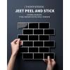 imageArt3d Peel and Stick Backsplash for Kitchen White Subway 10 Tiles Thicker DesignBlack