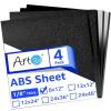 imageArt3d ABS Plastic Sheets 116 Inch Thick 12quotx24quot 4 Pack  Thermoform TwoSided Rigid Art3d ABS Sheet Textured Plastic Front ampamp Smooth Back12 x 12  3mm Thick