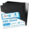 imageArt3d ABS Plastic Sheets 116 Inch Thick 12quotx24quot 4 Pack  Thermoform TwoSided Rigid Art3d ABS Sheet Textured Plastic Front ampamp Smooth Back12 x 12  15mm Thick