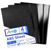 imageArt3d ABS Plastic Sheets 116 Inch Thick 12quotx24quot 4 Pack  Thermoform TwoSided Rigid Art3d ABS Sheet Textured Plastic Front ampamp Smooth Back24 x 36  3mm Thick