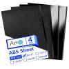 imageArt3d ABS Plastic Sheets 116 Inch Thick 12quotx24quot 4 Pack  Thermoform TwoSided Rigid Art3d ABS Sheet Textured Plastic Front ampamp Smooth Back8 x 12  3mm Thick