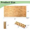 imageArt3d Bamboo Shower Mat for Bathroom Sauna Spa or Outdoor Use NonSlip 24x16 Inch Natural Teak Floor Mat WaterResistant Bath Accessory for Shower Poolside or Wet Surfaces34 x 18