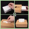 imageArt3d Rectangle Tissue Box Cover Bamboo Tissue Box Holder Facial Tissue Case Dispenser for Living Room Bathroom Vanity Countertop Tabletop