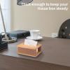 imageArt3d Rectangle Tissue Box Cover Bamboo Tissue Box Holder Facial Tissue Case Dispenser for Living Room Bathroom Vanity Countertop Tabletop