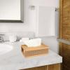 imageArt3d Rectangle Tissue Box Cover Bamboo Tissue Box Holder Facial Tissue Case Dispenser for Living Room Bathroom Vanity Countertop Tabletop