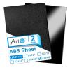 imageArt3d ABS Plastic Sheets 116 Inch Thick 12quotx24quot 4 Pack  Thermoform TwoSided Rigid Art3d ABS Sheet Textured Plastic Front ampamp Smooth Back24 x 48  15mm Thick