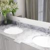 imageArt3d 173quot x 200quot Pack Of 1 Wall Panel Marble WhiteWhite Marble