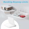 imageArt3d 20 Sets Hook and Loop Tape Sticky Back 4quotx6quot DoubleSided Adhesive StripHeavy Duty WhiteWhite
