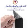 imageArt3d 40 Sets Hook and Loop Tape Sticky Back1 in x 4 in DoubleSided Adhesive StripHeavy DutyBlack