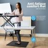 imageArt3d Anti Fatigue Mat  12 Inch Cushioned Kitchen Mats  Comfort ampamp Non Slip Cushion for Standing Desk Office or Garage Floor 173quotx28quot ChocolateBlack