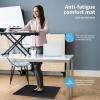 imageArt3d Anti Fatigue Mat  12 Inch Cushioned Kitchen Mats  Comfort ampamp Non Slip Cushion for Standing Desk Office or Garage Floor 173quotx28quot ChocolateDark Black