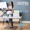 imageArt3d Anti Fatigue Mat  12 Inch Cushioned Kitchen Mats  Comfort ampamp Non Slip Cushion for Standing Desk Office or Garage Floor 173quotx28quot ChocolateBrown