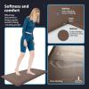 imageArt3d Anti Fatigue Mat  12 Inch Cushioned Kitchen Mats  Comfort ampamp Non Slip Cushion for Standing Desk Office or Garage Floor 173quotx28quot ChocolateBrown