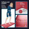 imageArt3d Anti Fatigue Mat  12 Inch Cushioned Kitchen Mats  Comfort ampamp Non Slip Cushion for Standing Desk Office or Garage Floor 173quotx28quot ChocolateRed