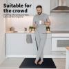 imageArt3d Anti Fatigue Mat  12 Inch Cushioned Kitchen Mats  Comfort ampamp Non Slip Cushion for Standing Desk Office or Garage Floor 173quotx28quot ChocolateDark Black