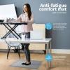 imageArt3d Anti Fatigue Mat  12 Inch Cushioned Kitchen Mats  Comfort ampamp Non Slip Cushion for Standing Desk Office or Garage Floor 173quotx28quot ChocolateDark Grey