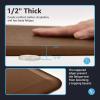 imageArt3d Anti Fatigue Mat  12 Inch Cushioned Kitchen Mats  Comfort ampamp Non Slip Cushion for Standing Desk Office or Garage Floor 173quotx28quot ChocolateBrown