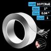 imageArt3d DoubleSided Mounting Tape 10FT Multipurpose Removable Adhesive Foam Tape Transparent Household124 x 1 x 10