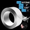 imageArt3d DoubleSided Mounting Tape 10FT Multipurpose Removable Adhesive Foam Tape Transparent Household124 x 2 x 10