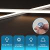 imageArt3d LED Recessed Lighting Kit  6pcs Selfadhesive White LED Light with Smart Switch 3000k Touching Switch Light for Wood Slat Wall Panels Headboards Stairs Home decor Under Cabinet Strip Light