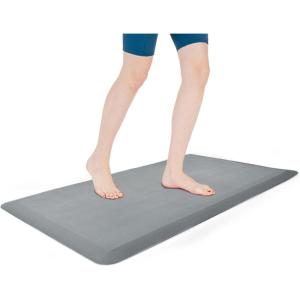 imageArt3d Anti Fatigue Mat  12 Inch Cushioned Kitchen Mats  Comfort ampamp Non Slip Cushion for Standing Desk Office or Garage Floor 173quotx28quot ChocolateDark Grey