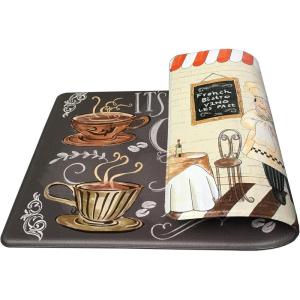 imageArt3d Anti Fatigue Mat  12 Inch Cushioned Kitchen Mats  Comfort ampamp Non Slip Cushion for Standing Desk Office or Garage Floor 173quotx28quot ChocolateCoffee Cup