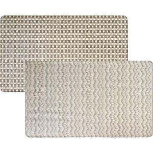 imageArt3d Anti Fatigue Mat  12 Inch Cushioned Kitchen Mats  Comfort ampamp Non Slip Cushion for Standing Desk Office or Garage Floor 173quotx28quot ChocolateReversibletrellis