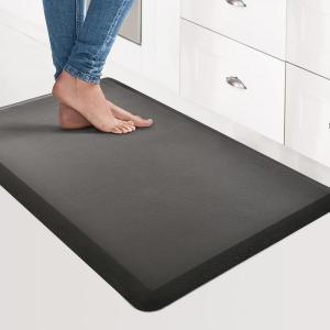 imageArt3d Anti Fatigue Mat  12 Inch Cushioned Kitchen Mats  Comfort ampamp Non Slip Cushion for Standing Desk Office or Garage Floor 173quotx28quot ChocolateBlack