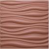 imageArt3d 197quotx197quot Pack Of 12 Wall Panel Vortex WhiteChocolate Wave