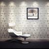 imageArt3d 197quotx197quot Pack Of 12 Wall Panel Vortex WhiteSquare White
