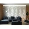 imageArt3d 197quotx197quot Pack Of 12 Wall Panel Vortex WhiteWavywhite315x246